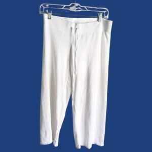 VTG Vintage Juicy Couture White Terry Capri Pant 2002-2006 Size Small Comfy S